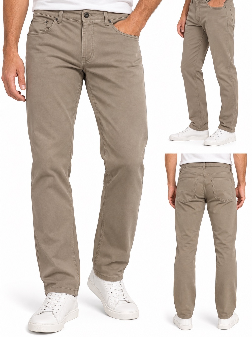 Peter Millar Men's Straight Jeans in Taupe